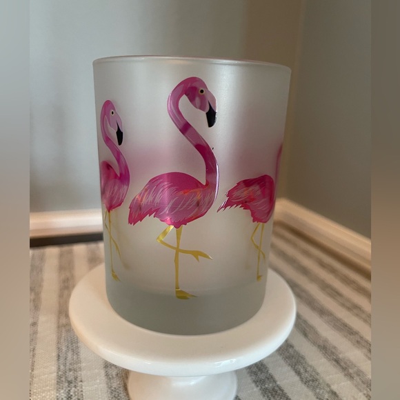 Culver - Frosted Flamingo Double Old Fashion Drinking Glasses - Bar - Set of 5 - Picture 6 of 6
